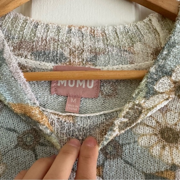 Show Me Your Mumu Vienna Sweater Primrose Knit Size Medium Floral Boho - Picture 8 of 9